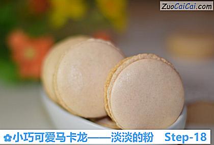 小巧可爱马卡龙——淡淡的粉做法第十八步骤