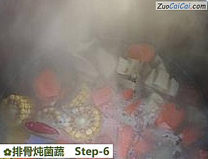 排骨炖菌蔬做法第六步骤