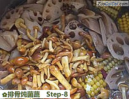 排骨炖菌蔬做法第八步骤