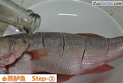 蒸鲈鱼做法第三步骤