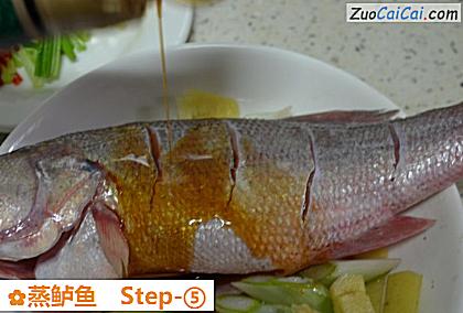 蒸鲈鱼做法第五步骤