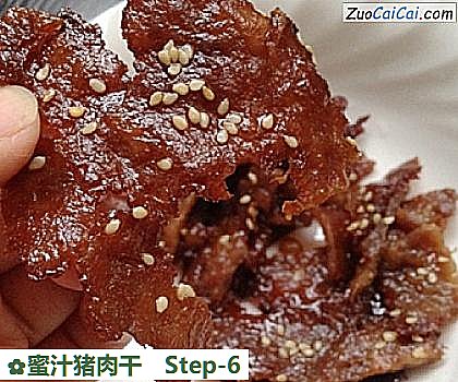蜜汁猪肉干做法第六步骤
