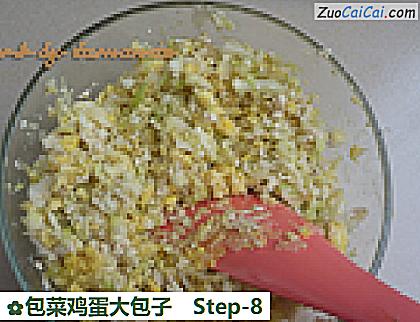 包菜鸡蛋大包子做法第八步骤