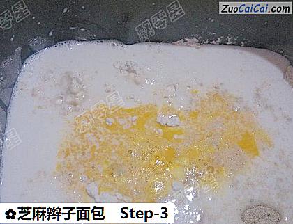 芝麻辫子面包做法第三步骤