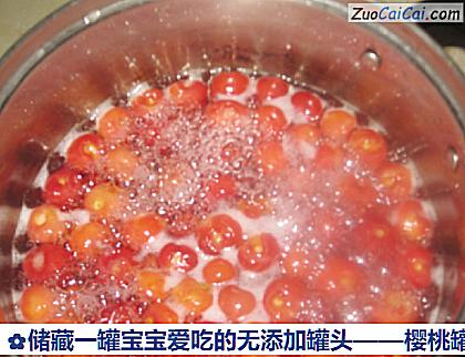 樱桃罐头做法第四步骤