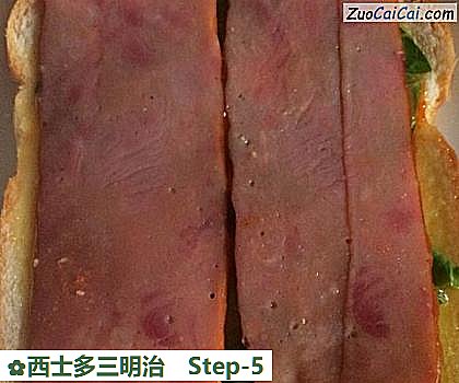 西士多三明治做法第五步骤