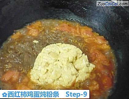 西红柿鸡蛋炖粉条做法第九步骤
