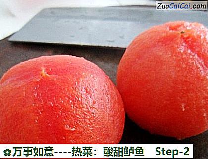 热菜:酸甜鲈鱼做法第二步骤