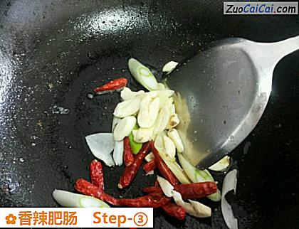 香辣肥肠做法第三步骤