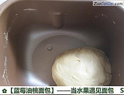 蓝莓油桃面包做法第二步骤