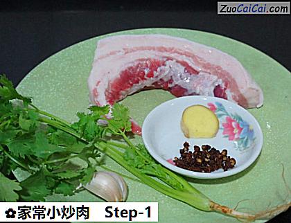 家常小炒肉做法第一步骤