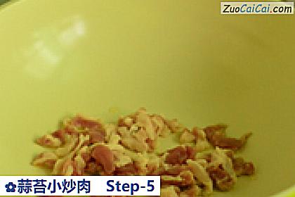 蒜苔小炒肉做法第五步骤