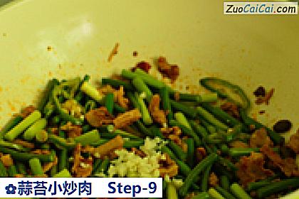 蒜苔小炒肉做法第九步骤