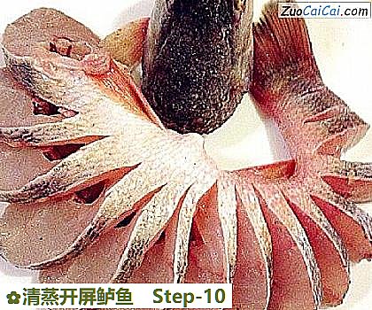 清蒸开屏鲈鱼做法第十步骤