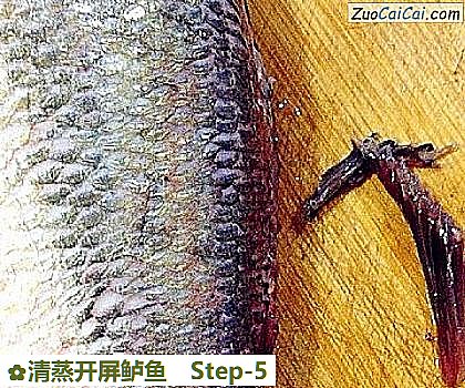清蒸开屏鲈鱼做法第五步骤
