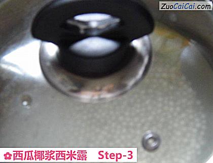 西瓜椰浆西米露做法第三步骤