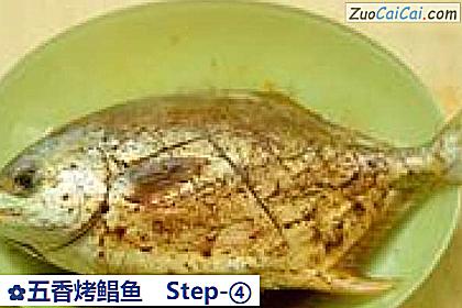 五香烤鲳鱼做法第四步骤