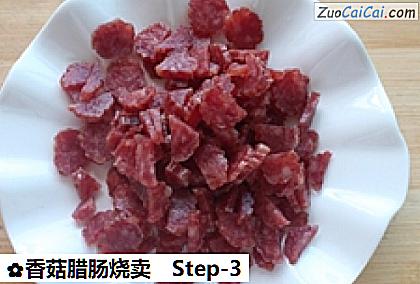 香菇腊肠烧卖做法第三步骤