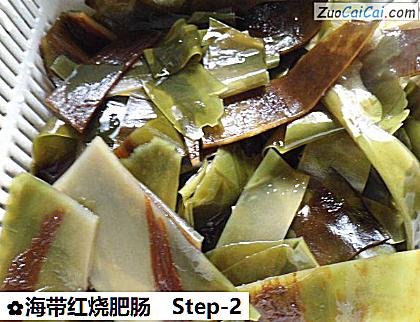 海带红烧肥肠做法第二步骤