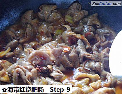 海带红烧肥肠做法第九步骤
