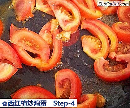 西红柿炒鸡蛋做法第四步骤