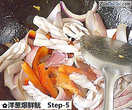 洋葱爆鲜鱿做法第五步骤