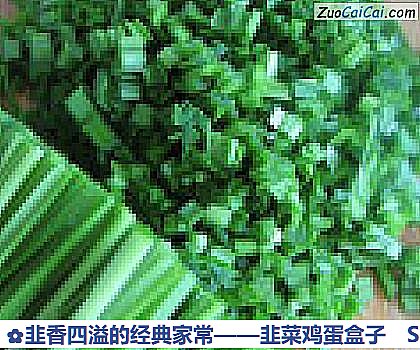 韭菜鸡蛋盒子做法第四步骤