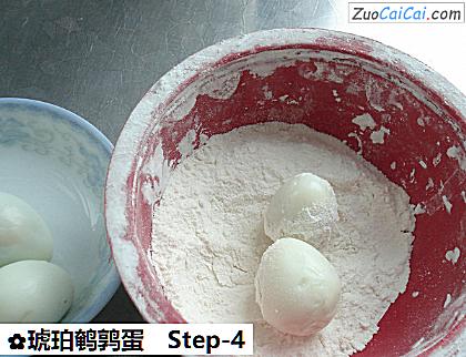 琥珀鹌鹑蛋做法第四步骤