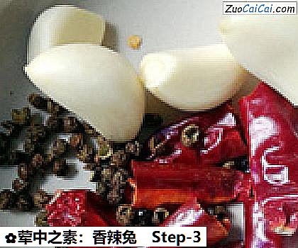 荤中之素：香辣兔做法第三步骤