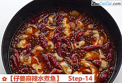［仔姜麻辣水煮鱼］做法第十四步骤