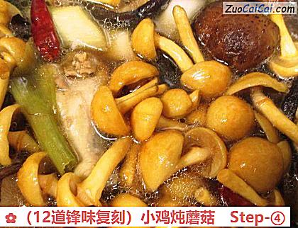 小鸡炖蘑菇做法第四步骤