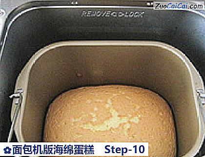 面包机版海绵蛋糕做法第十步骤