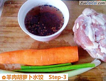 羊肉胡萝卜水饺做法第三步骤