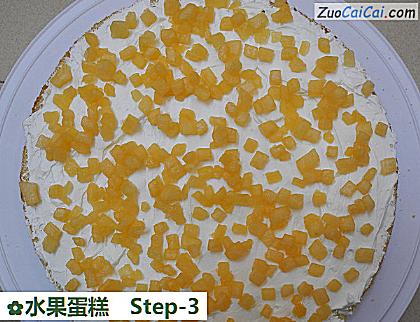水果蛋糕做法第三步骤