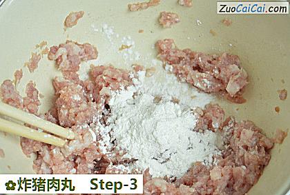 炸猪肉丸做法第三步骤
