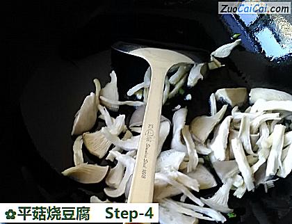 平菇烧豆腐做法第四步骤