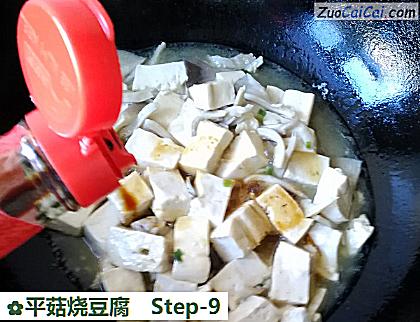平菇烧豆腐做法第九步骤