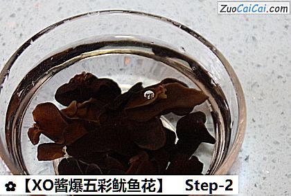 XO酱爆五彩鱿鱼花做法第二步骤