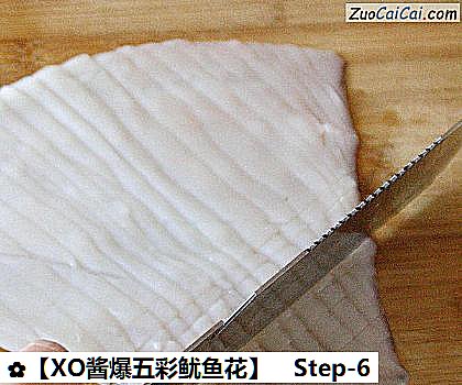 XO酱爆五彩鱿鱼花做法第六步骤