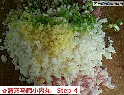 清蒸马蹄小肉丸做法第四步骤