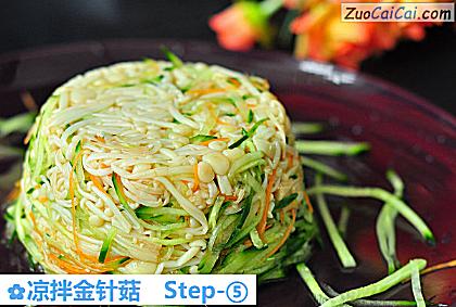 凉拌金针菇做法第五步骤