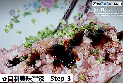 自制美味蛋饺做法第三步骤