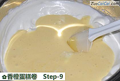 香橙蛋糕卷做法第九步骤