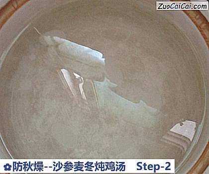防秋燥-沙参麦冬炖鸡汤做法第二步骤