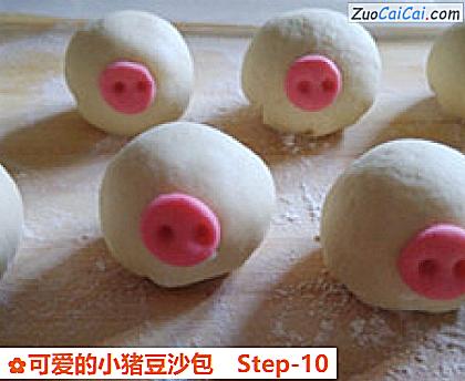 可爱的小猪豆沙包做法第十步骤