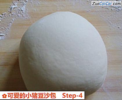 可爱的小猪豆沙包做法第四步骤