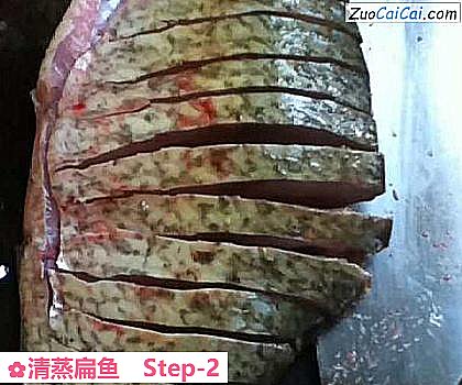 清蒸扁鱼做法第二步骤