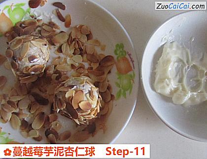 蔓越莓芋泥杏仁球做法第十一步骤