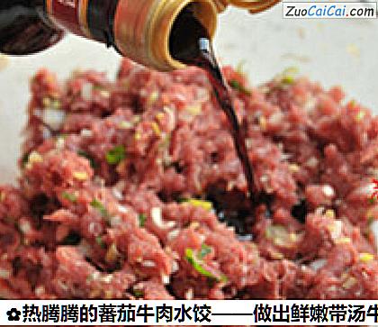 热腾腾的蕃茄牛肉水饺做法第五步骤