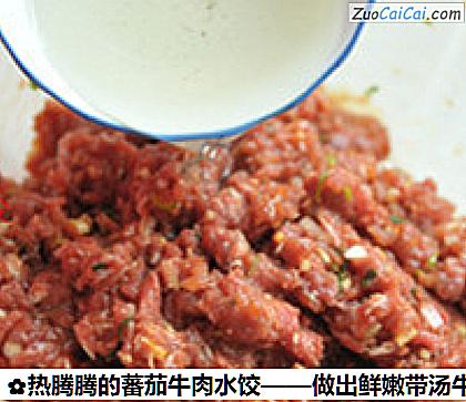 热腾腾的蕃茄牛肉水饺做法第六步骤